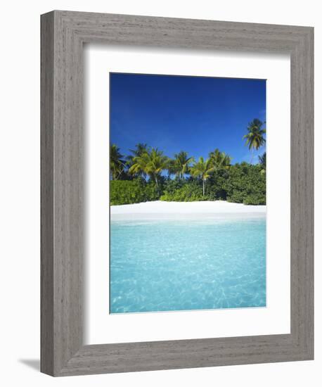 Tropical Beach, Maldives, Indian Ocean, Asia-Sakis Papadopoulos-Framed Photographic Print