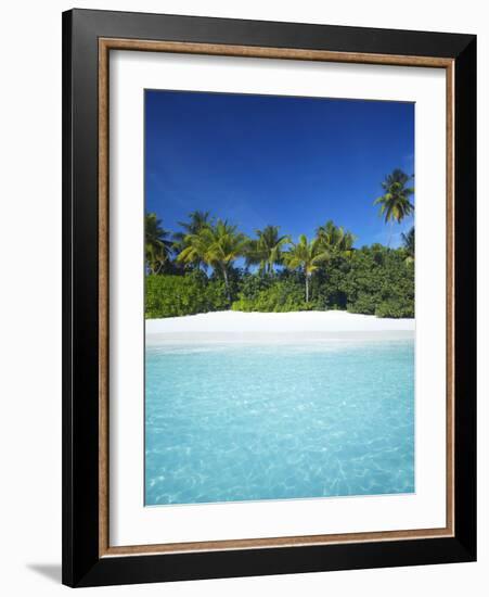 Tropical Beach, Maldives, Indian Ocean, Asia-Sakis Papadopoulos-Framed Photographic Print