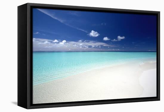 Tropical Beach, Maldives, Indian Ocean, Asia-Sakis Papadopoulos-Framed Premier Image Canvas