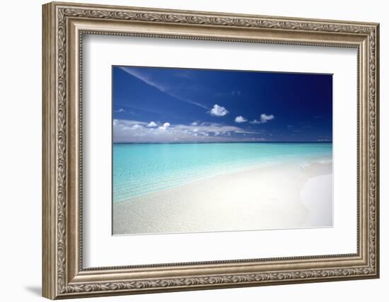 Tropical Beach, Maldives, Indian Ocean, Asia-Sakis Papadopoulos-Framed Photographic Print