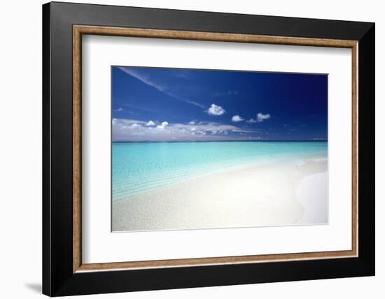 Tropical Beach, Maldives, Indian Ocean, Asia-Sakis Papadopoulos-Framed Photographic Print