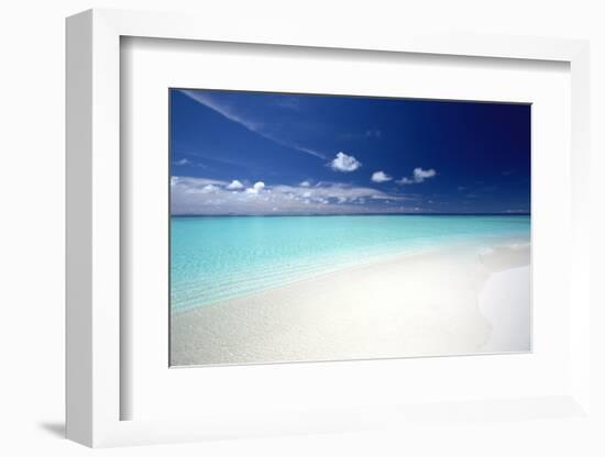 Tropical Beach, Maldives, Indian Ocean, Asia-Sakis Papadopoulos-Framed Photographic Print