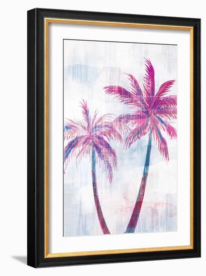 Tropical Beach Palm 1 V4-Lula Bijoux & Company-Framed Art Print