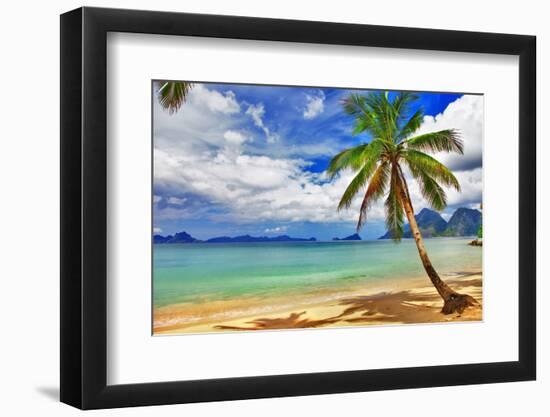 Tropical Beach Scenery-Maugli-l-Framed Photographic Print