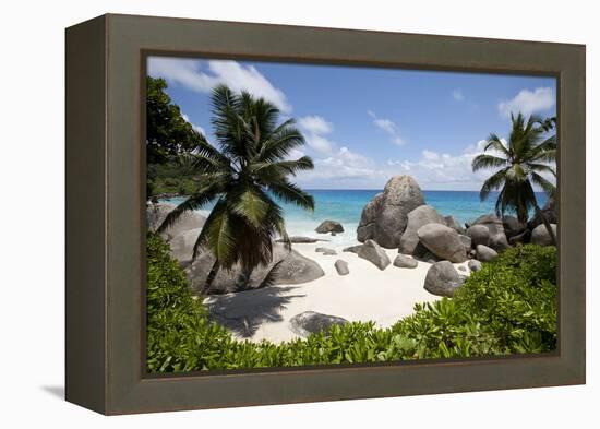 Tropical Beach, Seychelles-Paul Souders-Framed Premier Image Canvas