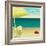 Tropical Beach Summer Poster-LanaN.-Framed Art Print