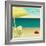 Tropical Beach Summer Poster-LanaN.-Framed Art Print