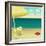 Tropical Beach Summer Poster-LanaN.-Framed Art Print