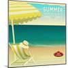 Tropical Beach Summer Poster-LanaN.-Mounted Art Print