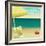 Tropical Beach Summer Poster-LanaN.-Framed Art Print