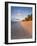 Tropical Beach with Palm Trees at Sunrise, Rarotonga, Cook Islands, South Pacific, Pacific-Matthew Williams-Ellis-Framed Photographic Print