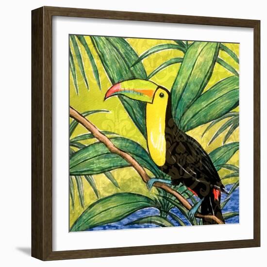 Tropical Bird II-Nicholas Biscardi-Framed Art Print