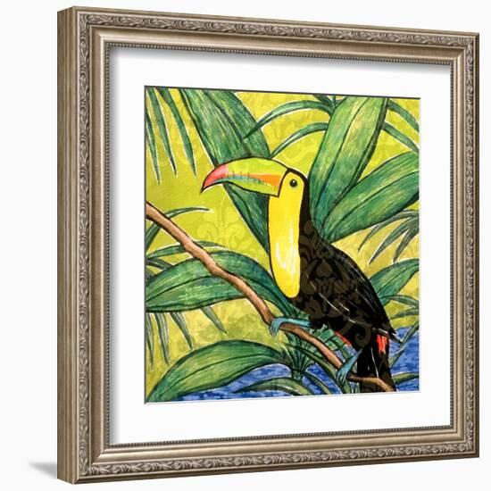 Tropical Bird II-Nicholas Biscardi-Framed Art Print