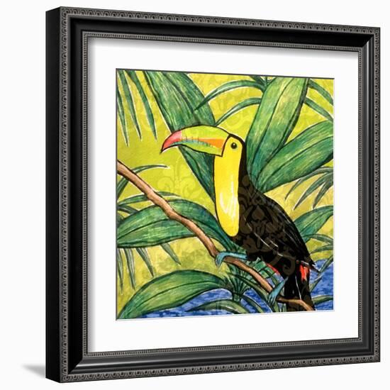 Tropical Bird II-Nicholas Biscardi-Framed Art Print