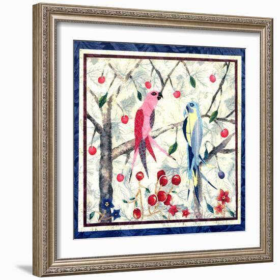 Tropical Birds 2-David Sheskin-Framed Giclee Print