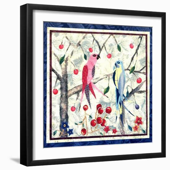 Tropical Birds 2-David Sheskin-Framed Giclee Print