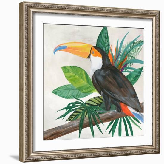 Tropical Birds II-Lily K-Framed Art Print