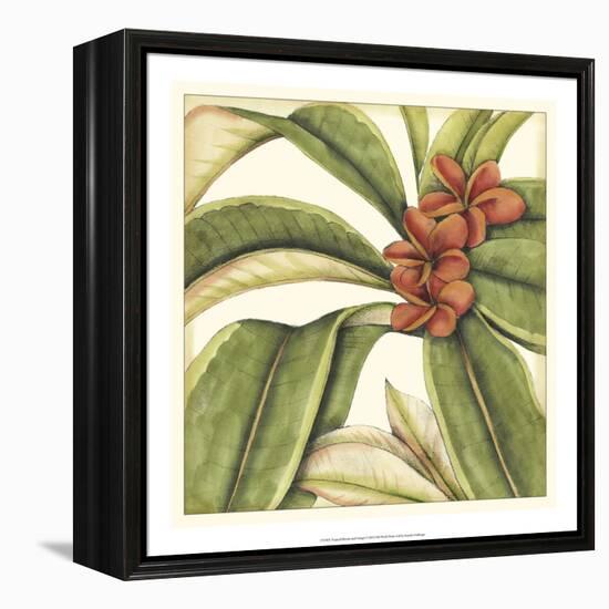 Tropical Blooms and Foliage I-Jennifer Goldberger-Framed Stretched Canvas