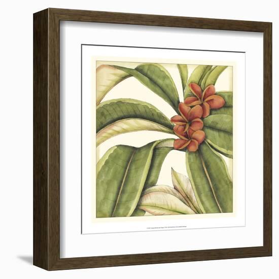 Tropical Blooms and Foliage I-Jennifer Goldberger-Framed Art Print