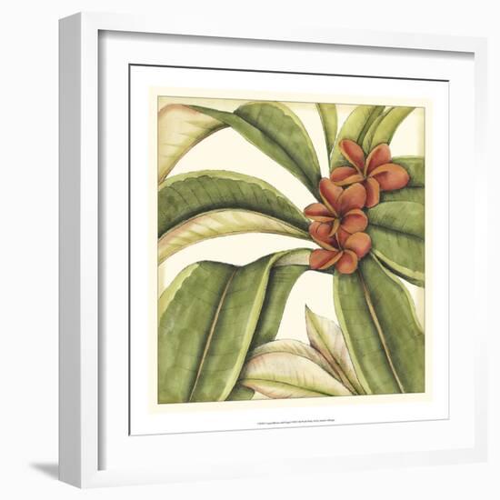 Tropical Blooms and Foliage I-Jennifer Goldberger-Framed Art Print