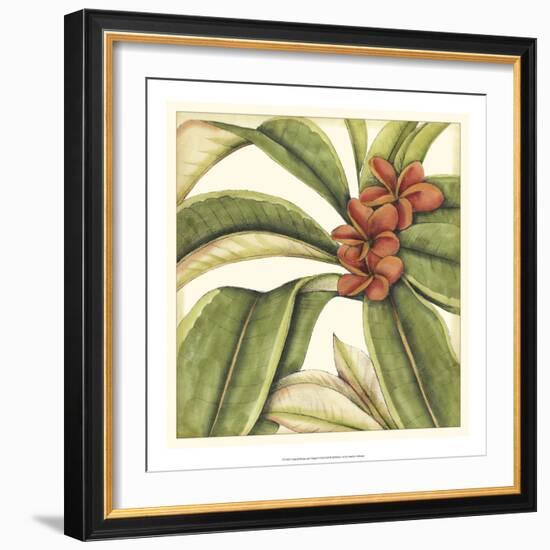 Tropical Blooms and Foliage I-Jennifer Goldberger-Framed Art Print