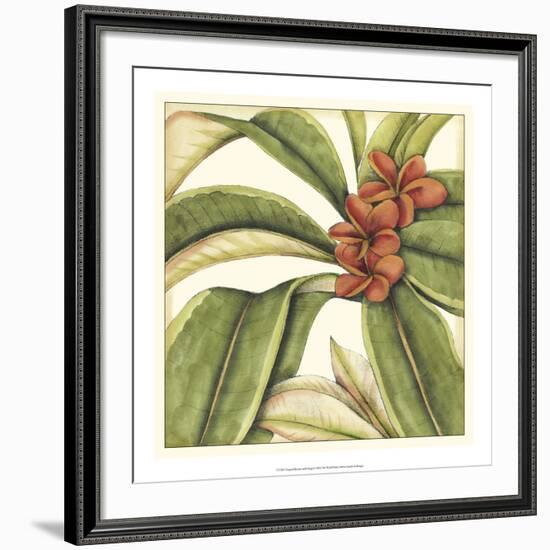 Tropical Blooms and Foliage I-Jennifer Goldberger-Framed Giclee Print