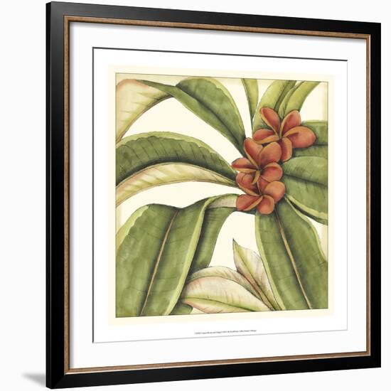 Tropical Blooms and Foliage I-Jennifer Goldberger-Framed Giclee Print