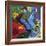 Tropical Blue Butterfly V3-Cindy Wider-Framed Giclee Print