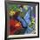 Tropical Blue Butterfly V3-Cindy Wider-Framed Giclee Print