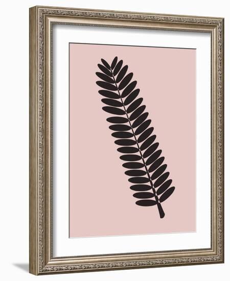 Tropical Blush Pink Leaf-Jasmine Woods-Framed Art Print