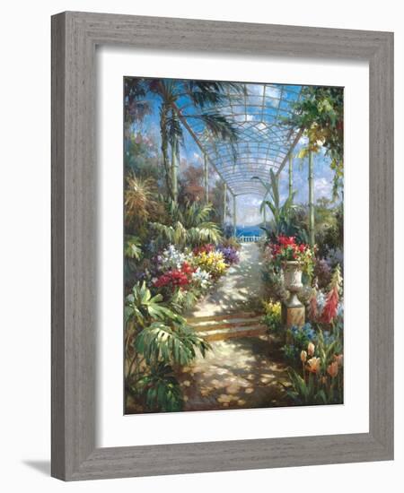 Tropical Breezeway-James Reed-Framed Art Print