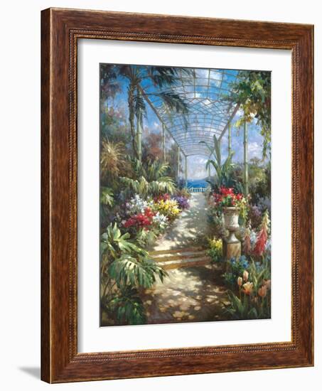 Tropical Breezeway-James Reed-Framed Art Print