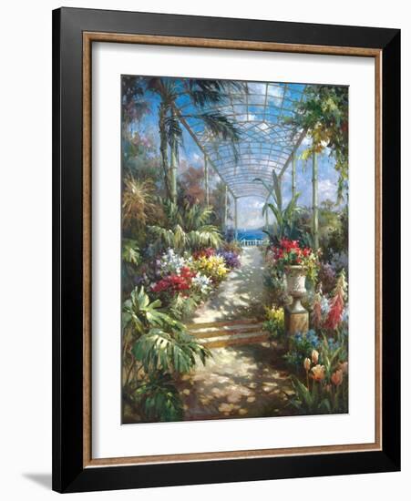 Tropical Breezeway-James Reed-Framed Art Print