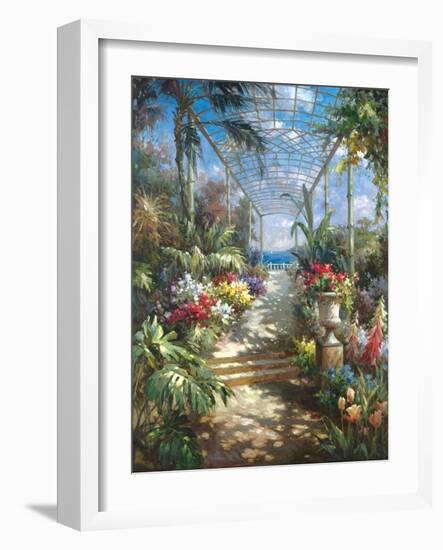 Tropical Breezeway-James Reed-Framed Art Print