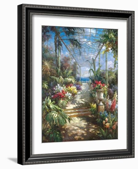 Tropical Breezeway-James Reed-Framed Art Print