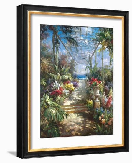 Tropical Breezeway-James Reed-Framed Art Print