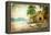 Tropical Bugalow -Retro Styled Picture-Maugli-l-Framed Stretched Canvas