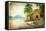 Tropical Bugalow -Retro Styled Picture-Maugli-l-Framed Stretched Canvas