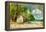 Tropical Bungalow-Retro Styled Picture-Maugli-l-Framed Stretched Canvas