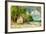 Tropical Bungalow-Retro Styled Picture-Maugli-l-Framed Art Print