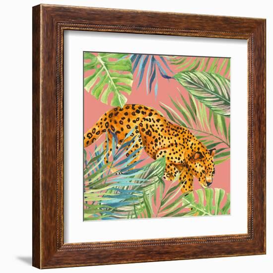 Tropical Cat I-Janet Tava-Framed Art Print