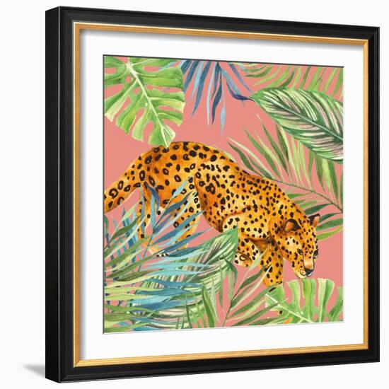 Tropical Cat I-Janet Tava-Framed Art Print