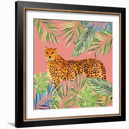 Tropical Cat II-Janet Tava-Framed Art Print