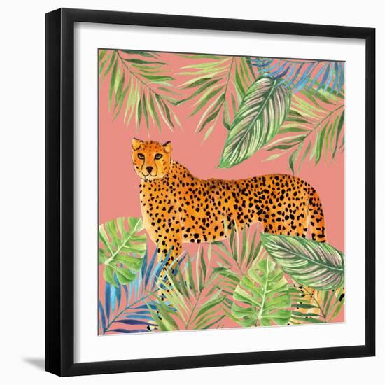 Tropical Cat II-Janet Tava-Framed Art Print