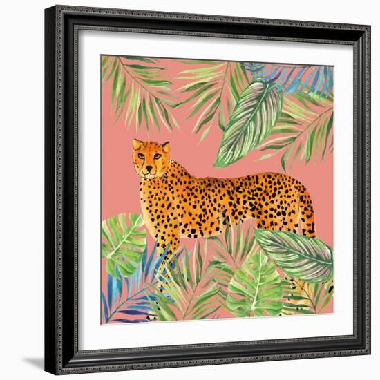 Tropical Cat II-Janet Tava-Framed Art Print