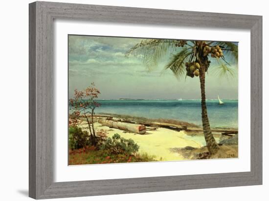 Tropical Coast-Albert Bierstadt-Framed Giclee Print