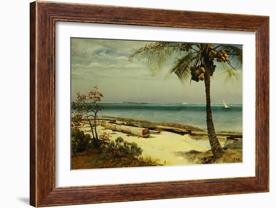 Tropical Coast-Albert Bierstadt-Framed Giclee Print