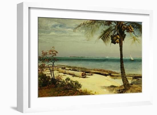 Tropical Coast-Albert Bierstadt-Framed Giclee Print