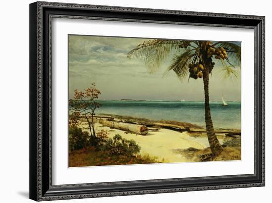 Tropical Coast-Albert Bierstadt-Framed Giclee Print