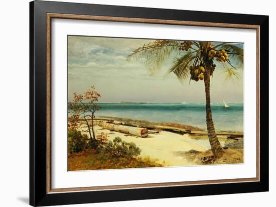 Tropical Coast-Albert Bierstadt-Framed Giclee Print